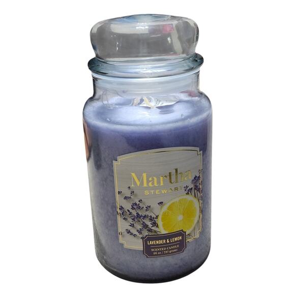 Martha Stewart "Lemon & Lavender" Large Jar Candle - Picture 1 of 3